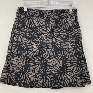 New Ripskirt Hawaii Small Charcoal Gray Floral Active Wrap Skirt Vacation Beach